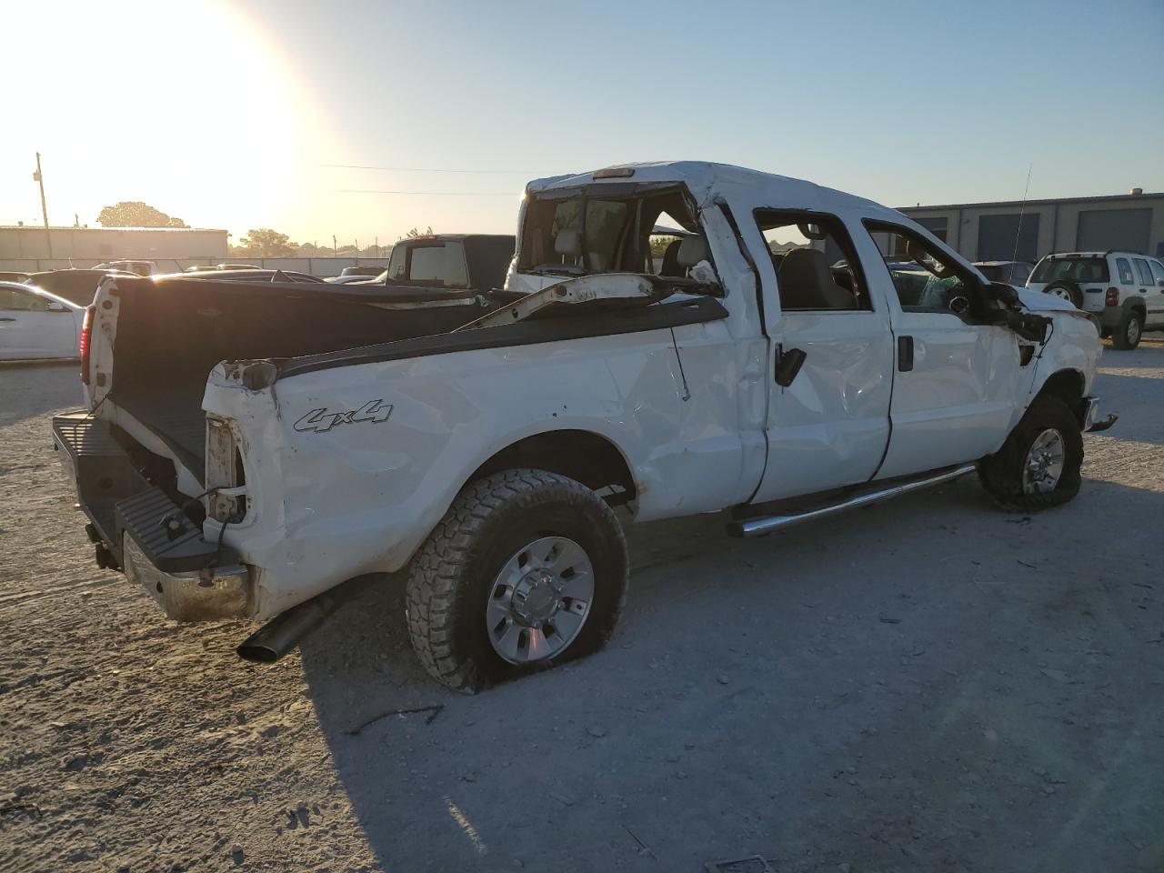 2008 Ford F250 VIN 1FTSW21R98EC30411 Copart auction photo, rollover damage thumbnail 3
