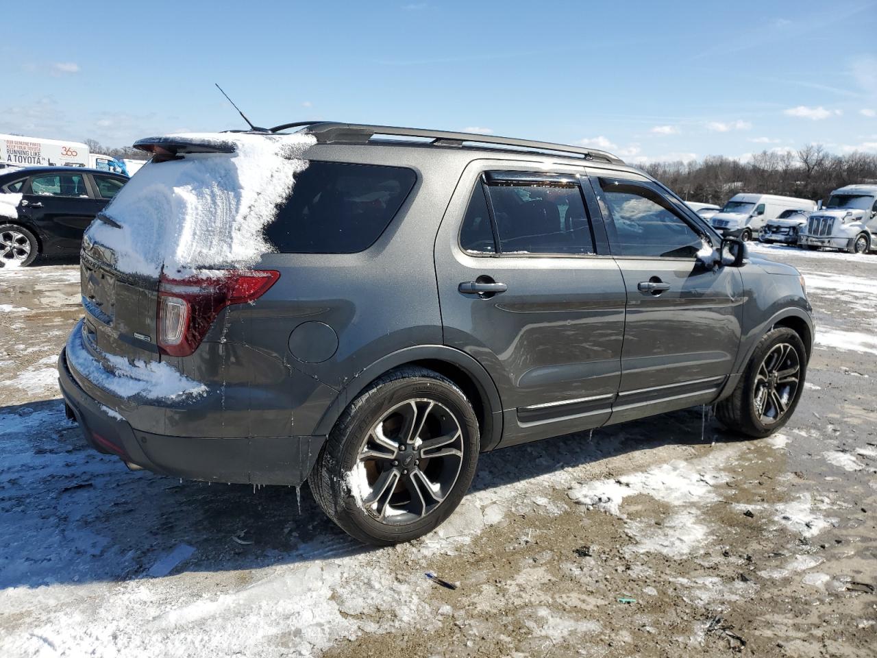 2015 Ford Explorer VIN 1FM5K8GT9FGC23096 Copart auction photo, rear end / side damage thumbnail 3