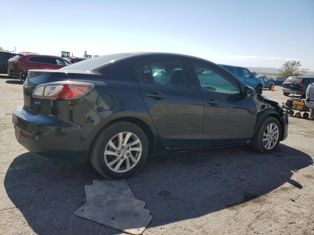 2012 Mazda 3 VIN JM1BL1V81C1559110 Copart auction photo, side / front end damage thumbnail 3