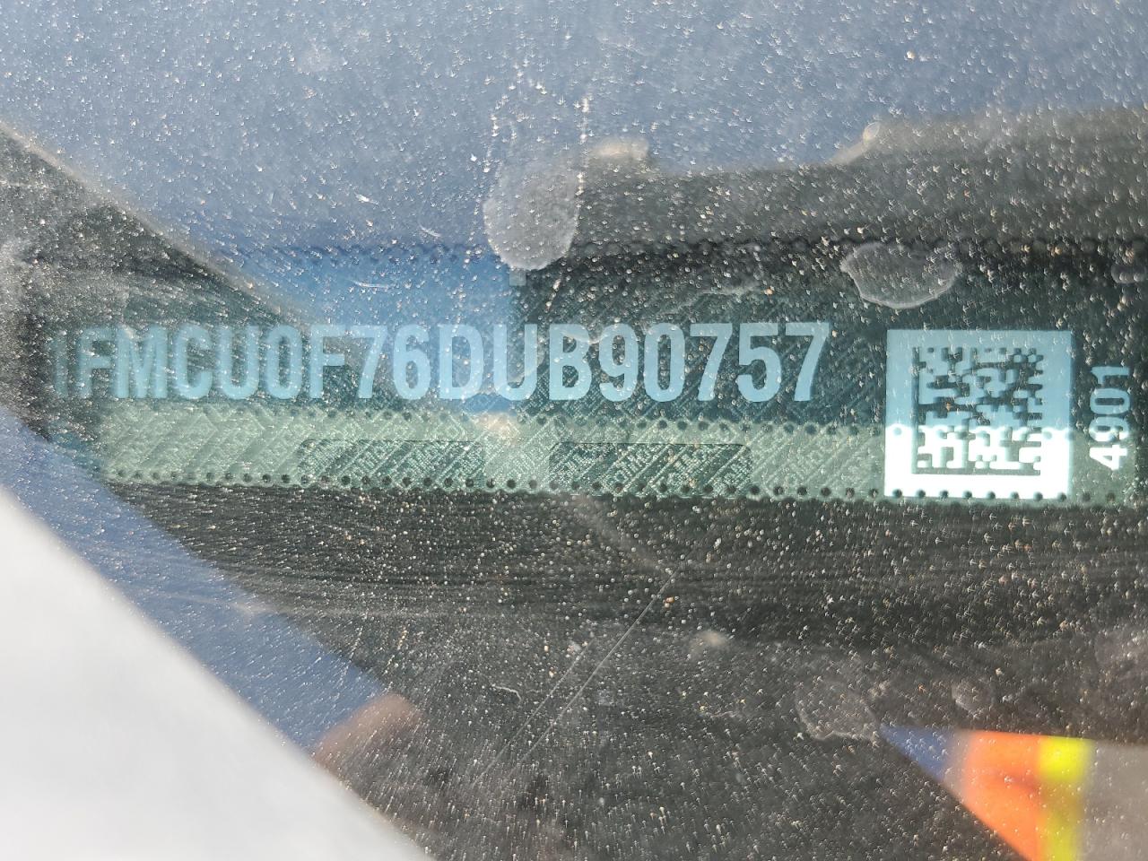 2013 Ford Escape VIN 1FMCU0F76DUB90757 Copart auction photo, normal wear damage thumbnail 12