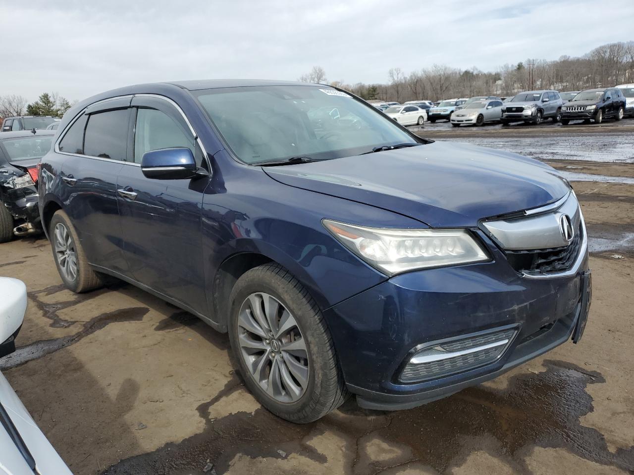 2014 Acura MDX VIN 5FRYD4H4XEB043242 Copart auction photo, front end damage thumbnail 4