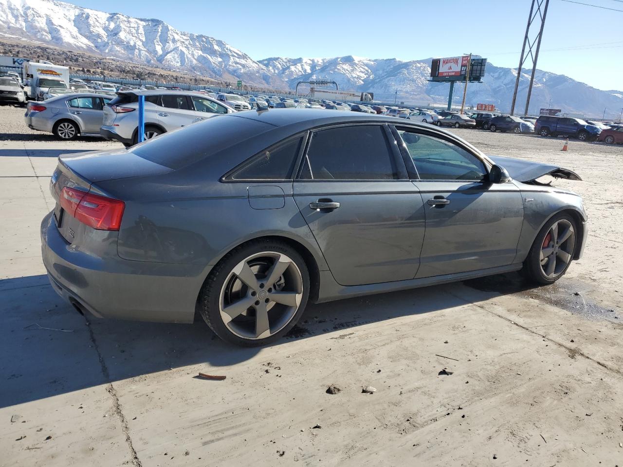 2014 Audi A6 VIN WAUHGAFC3EN057077 Copart auction photo, front end damage thumbnail 3