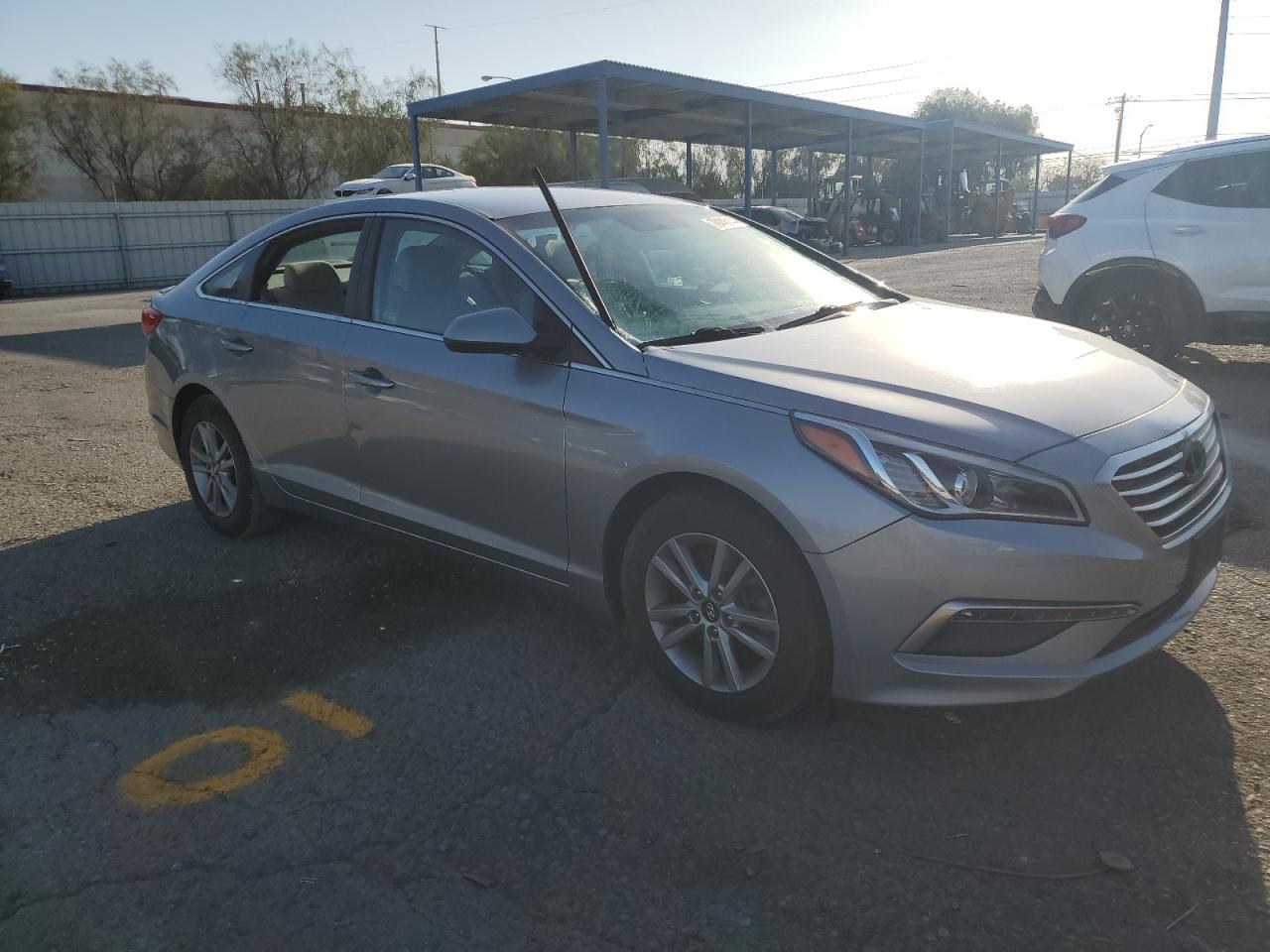 2015 Hyundai Sonata VIN 5NPE24AF6FH157778 Copart auction photo, vandalism / side damage thumbnail 4