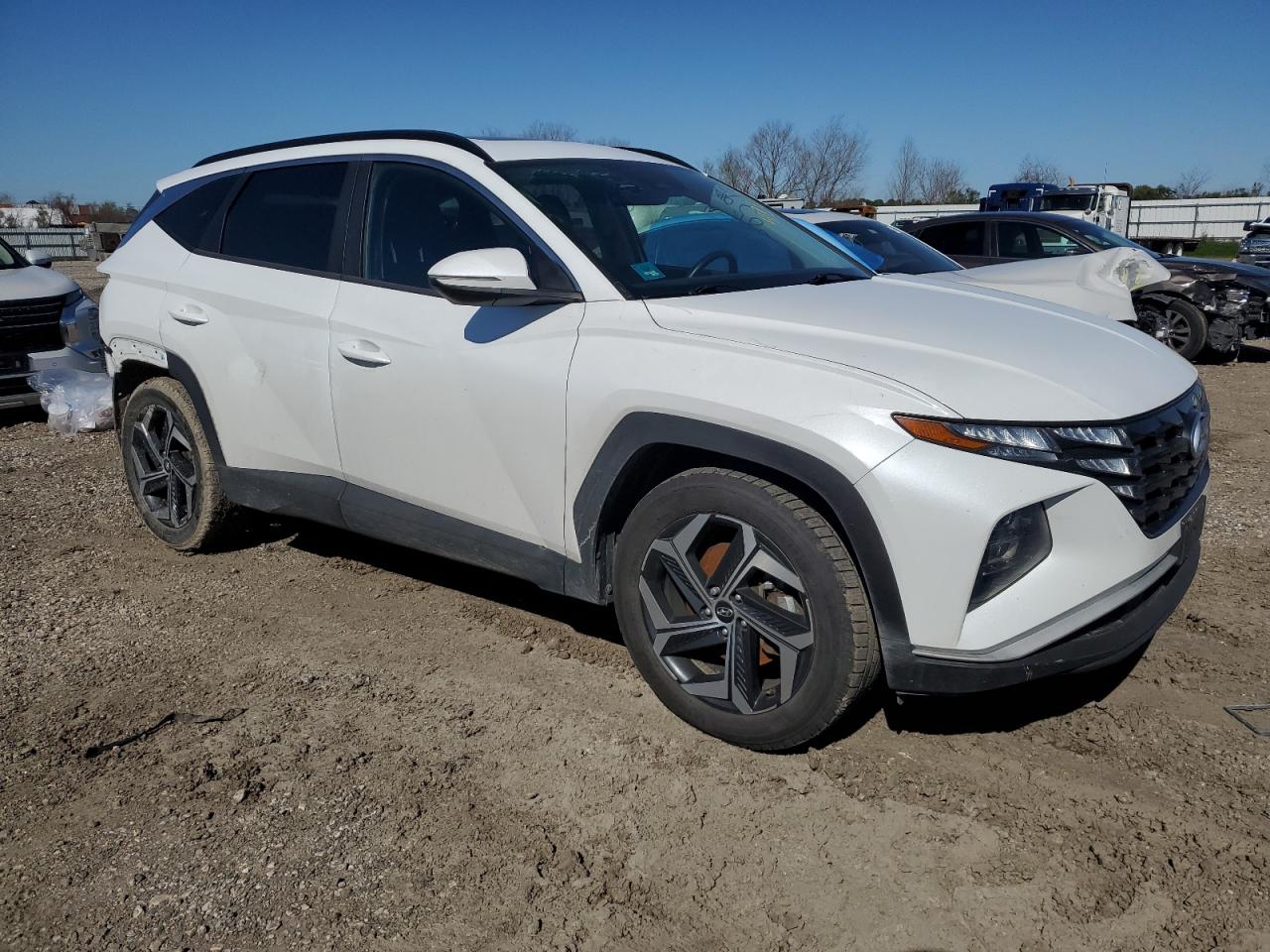 2022 Hyundai Tucson VIN 5NMJF3AE5NH096147 Copart auction photo, rear end / side damage thumbnail 4