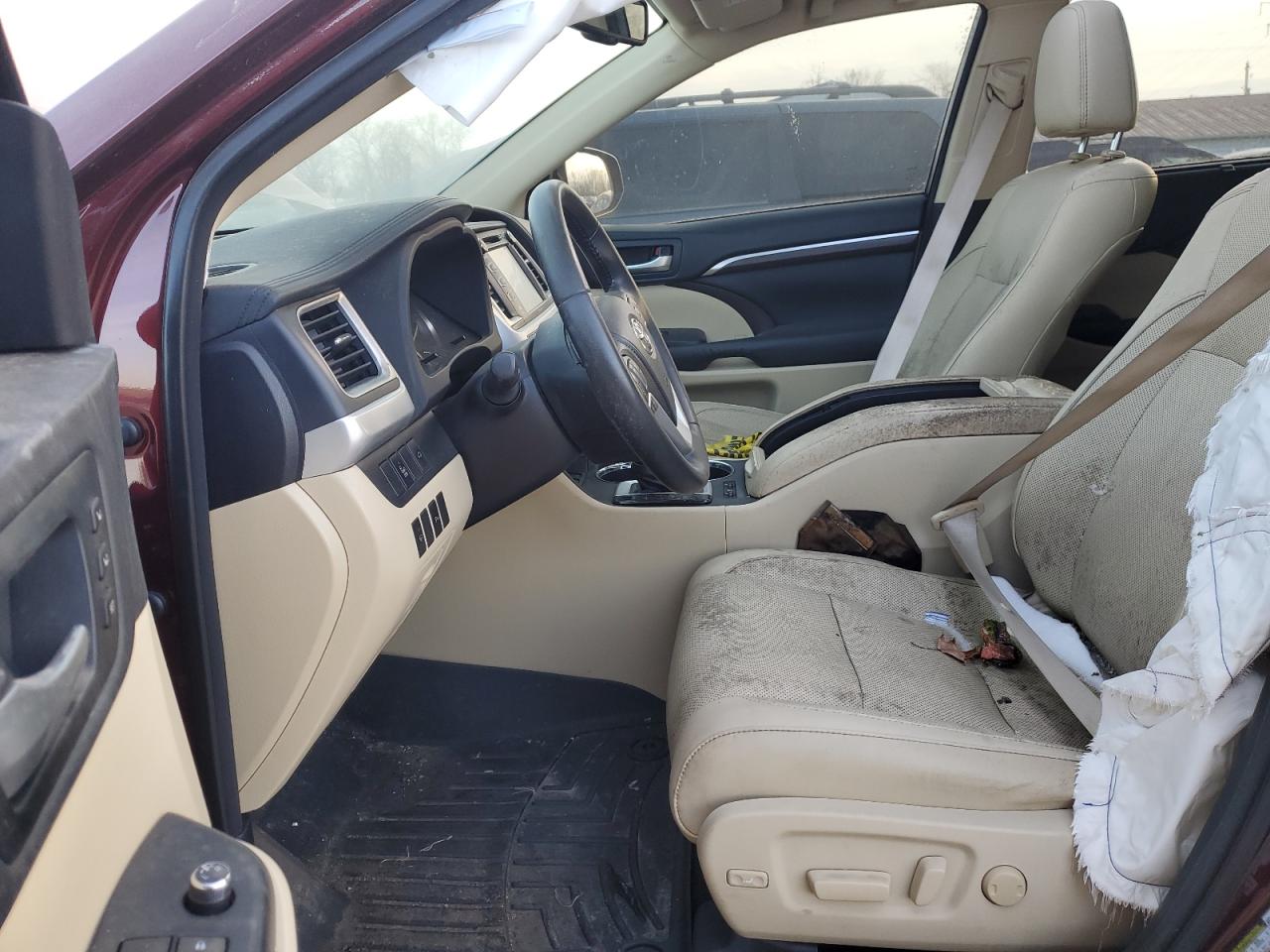 2015 Toyota Highlander VIN 5TDYKRFH4FS041283 Copart auction photo, all over damage thumbnail 7