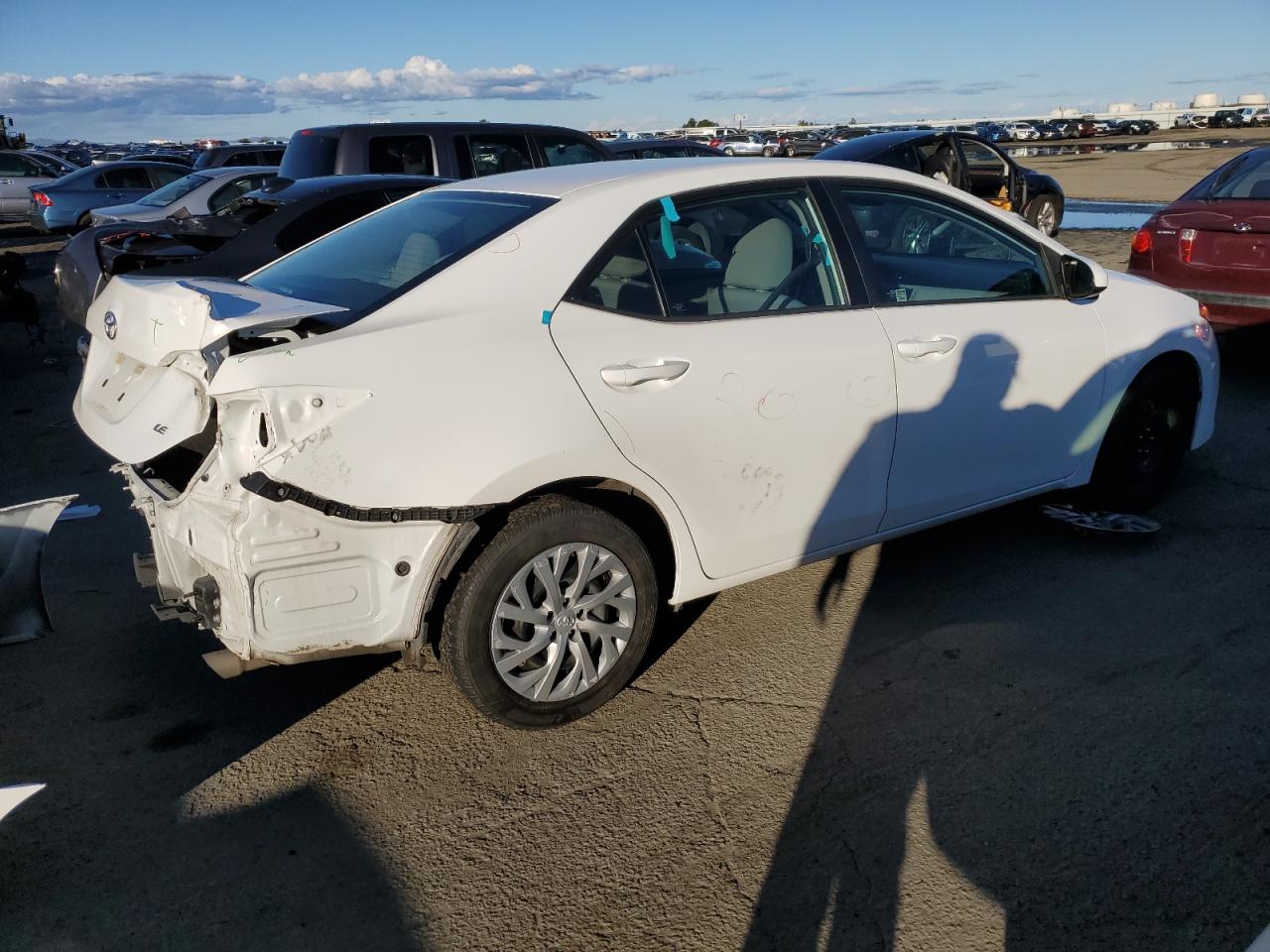 2017 Toyota Corolla VIN 5YFBURHE1HP585254 Copart auction photo, rear end damage thumbnail 3