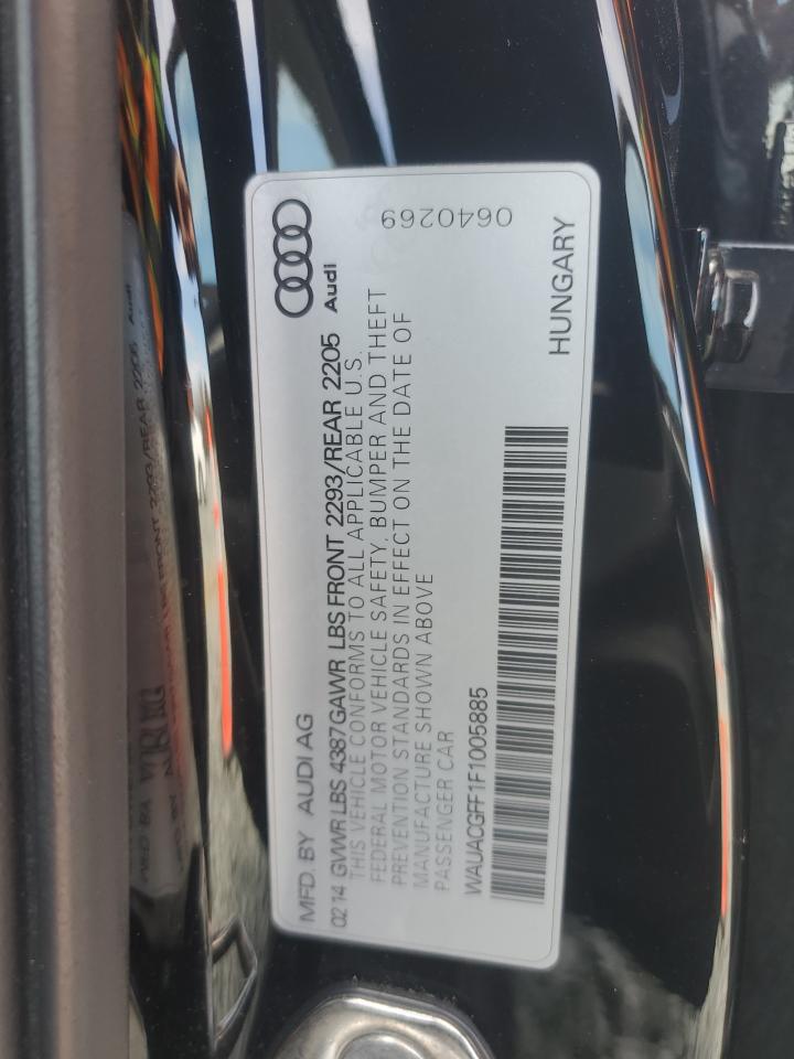 2015 Audi A3 VIN WAUACGFF1F1005885 Copart auction photo, side / front end damage thumbnail 14