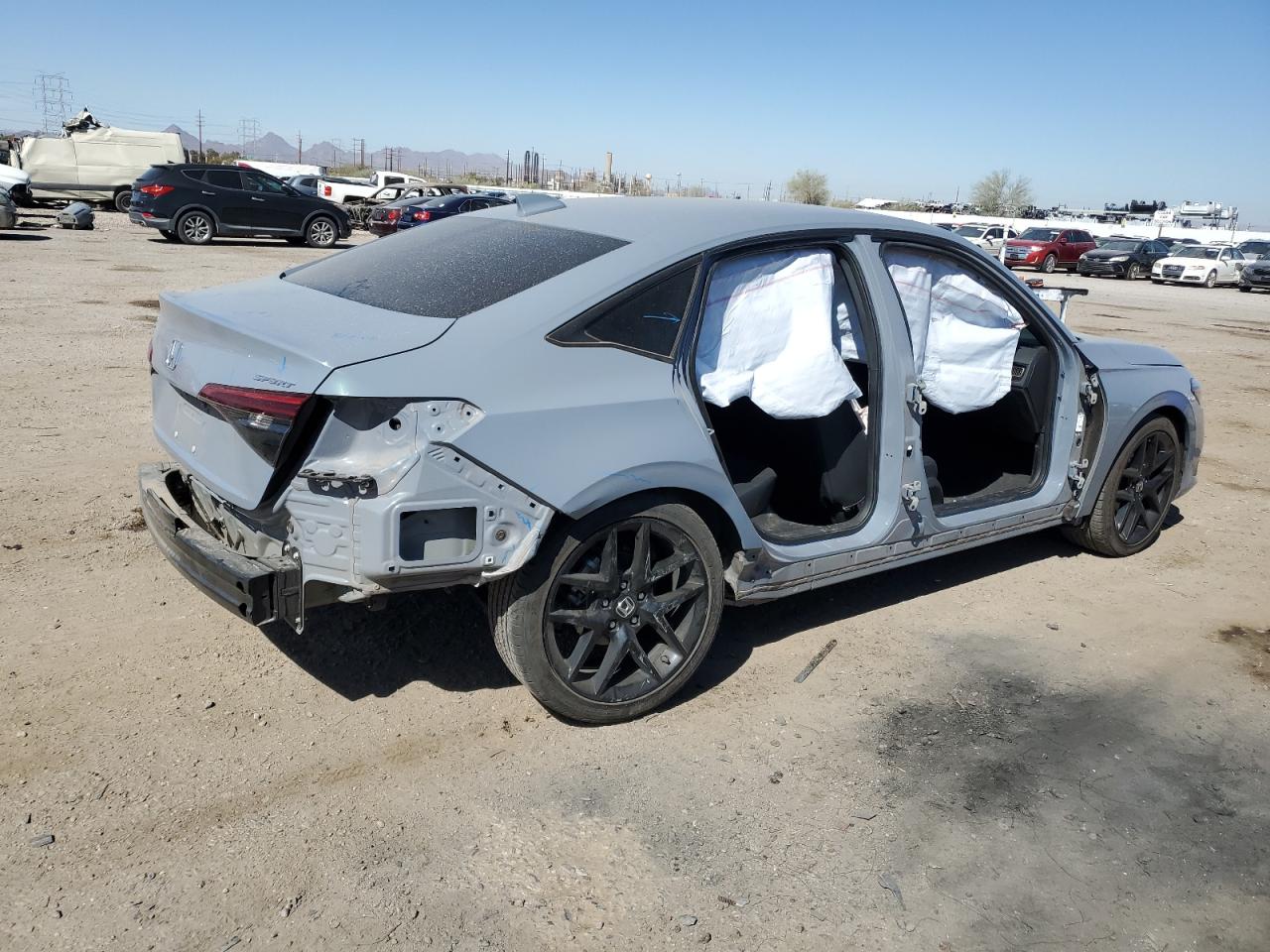 2024 Honda Civic VIN 2HGFE2F50RH557172 Copart auction photo, rear end / undercarriage damage thumbnail 3
