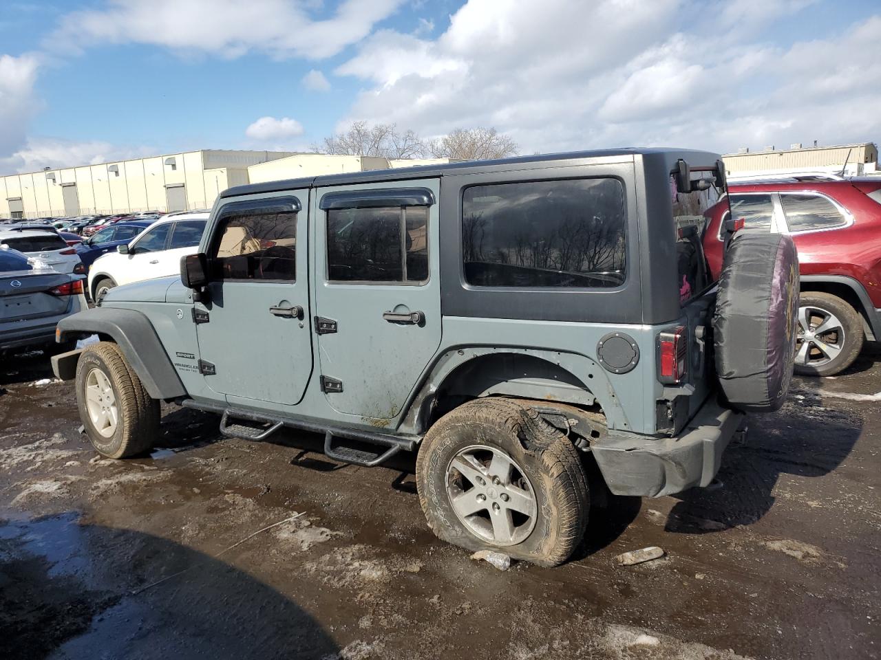 2015 Jeep Wrangler VIN 1C4HJWDG3FL556868 Copart auction photo, rear end / minor dent/scratches damage thumbnail 2