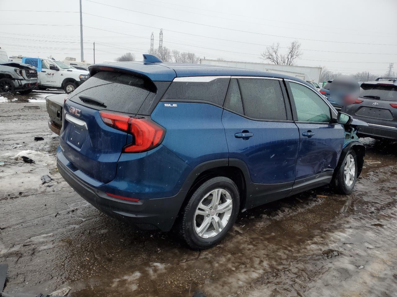 2020 GMC Terrain VIN 3GKALMEV6LL167529 Copart auction photo, front end / side damage thumbnail 3