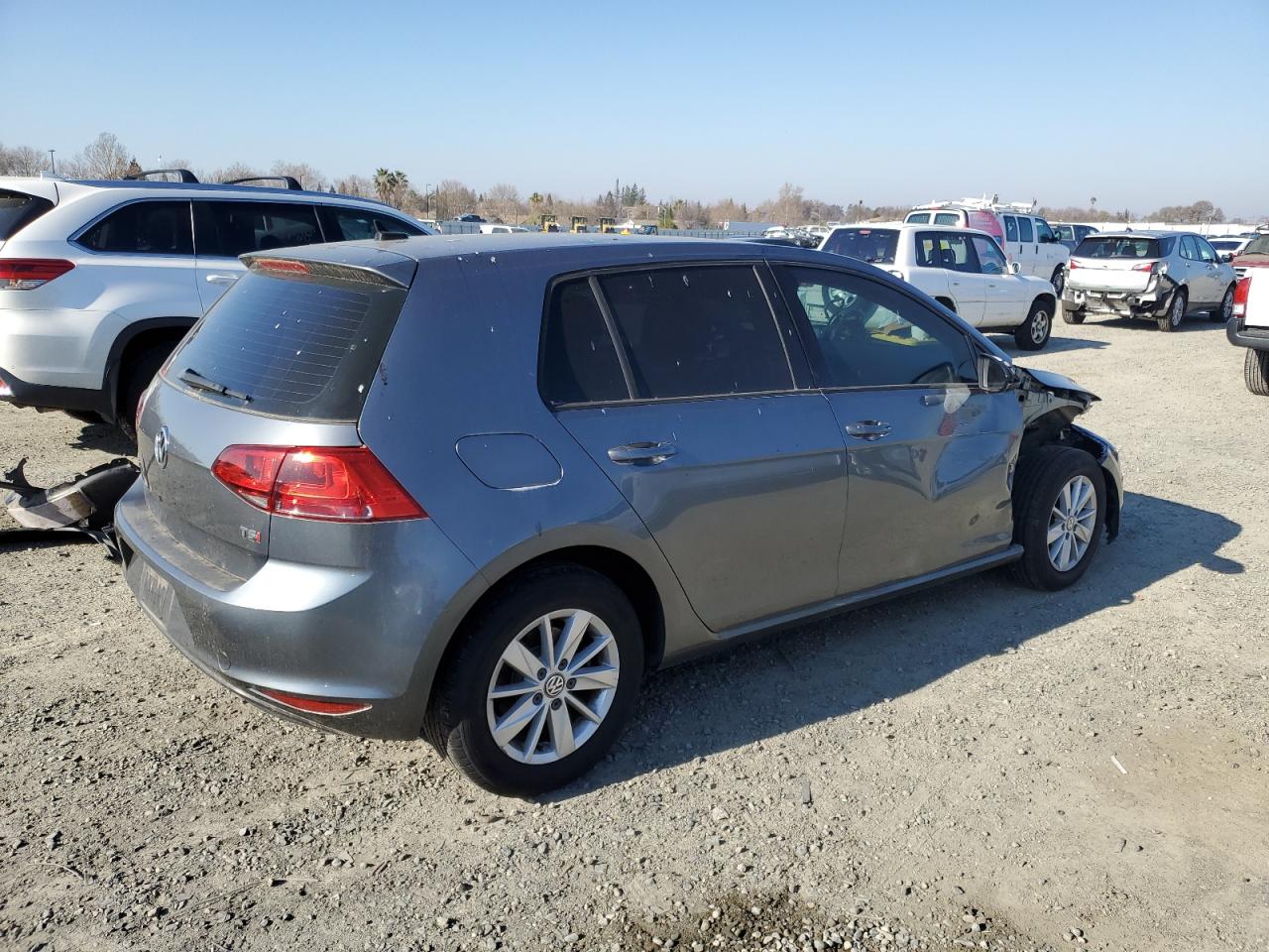 2017 Volkswagen Golf VIN 3VW217AU0HM024711 Copart auction photo, side / front end damage thumbnail 3