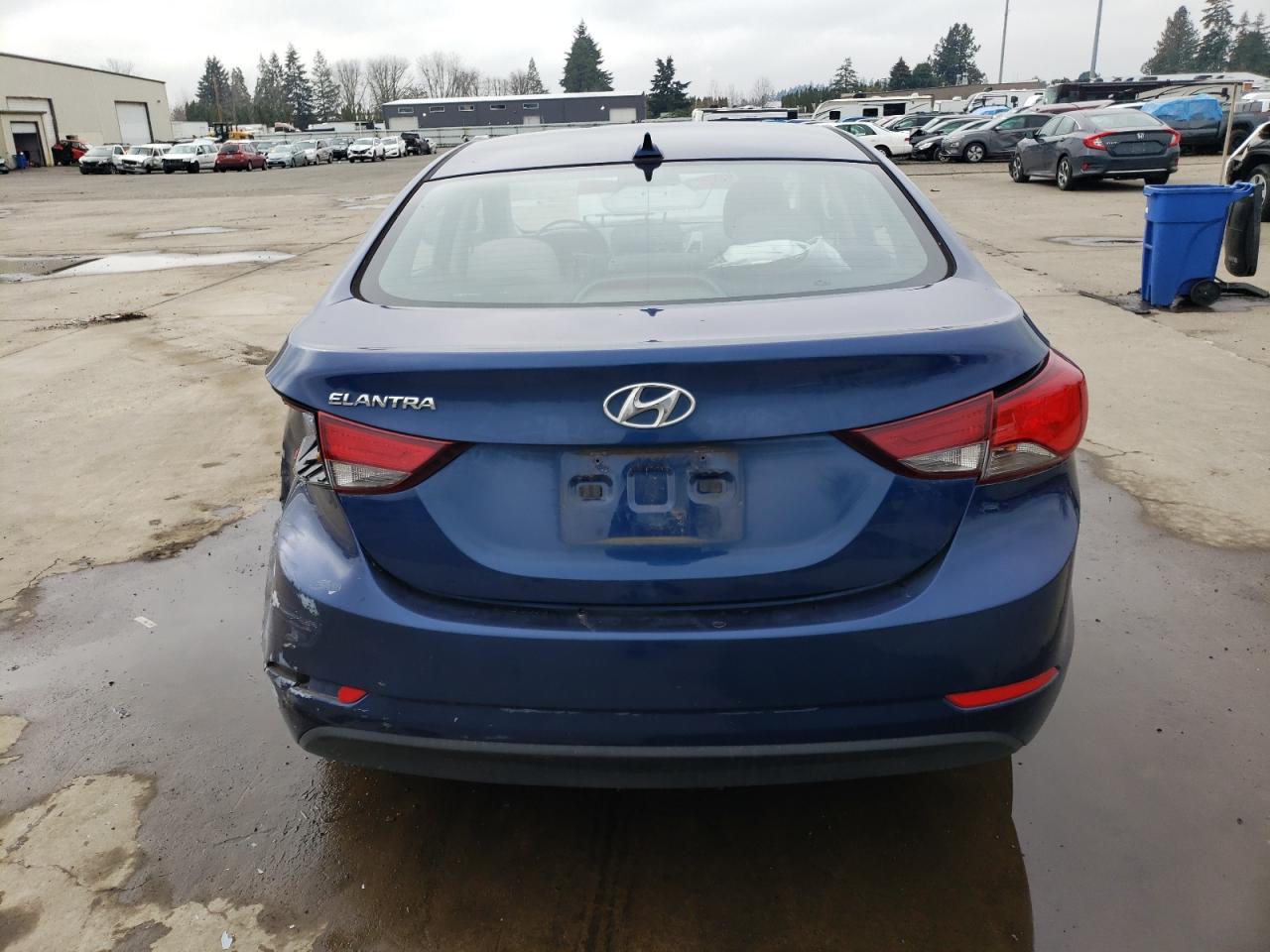 2016 Hyundai Elantra VIN 5NPDH4AE9GH744981 Copart auction photo, rear end damage thumbnail 6
