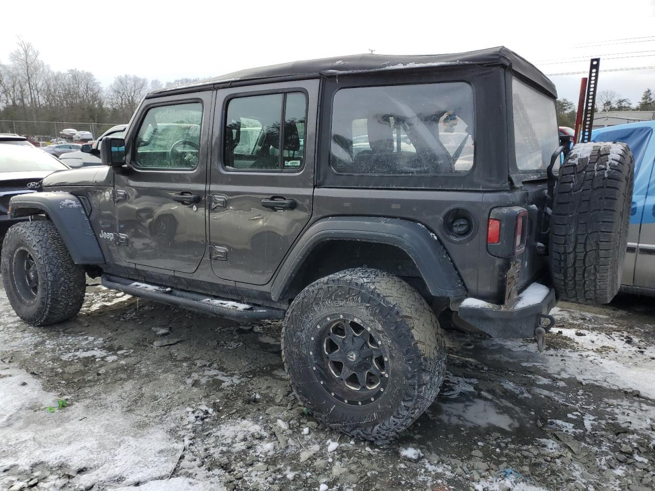 2018 Jeep Wrangler VIN 1C4HJXDG7JW154994 Copart auction photo, front end / minor dent/scratches damage thumbnail 2