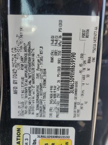 2017 Lincoln MKZ VIN 3LN6L5D9XHR659590 Copart auction photo, front end / side damage thumbnail 12