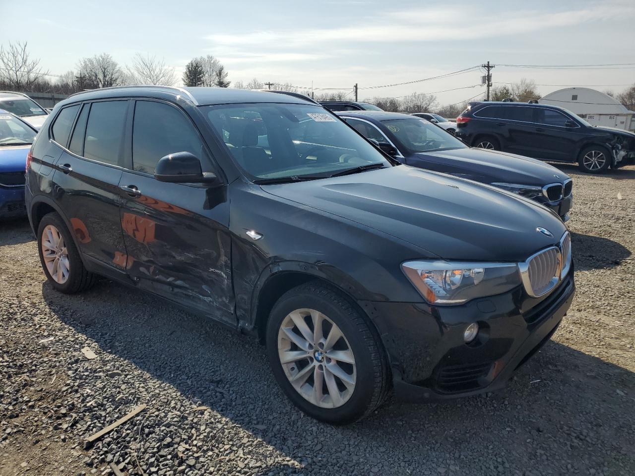 2016 BMW X3 VIN 5UXWX9C57G0D75171 Copart auction photo, side damage thumbnail 4