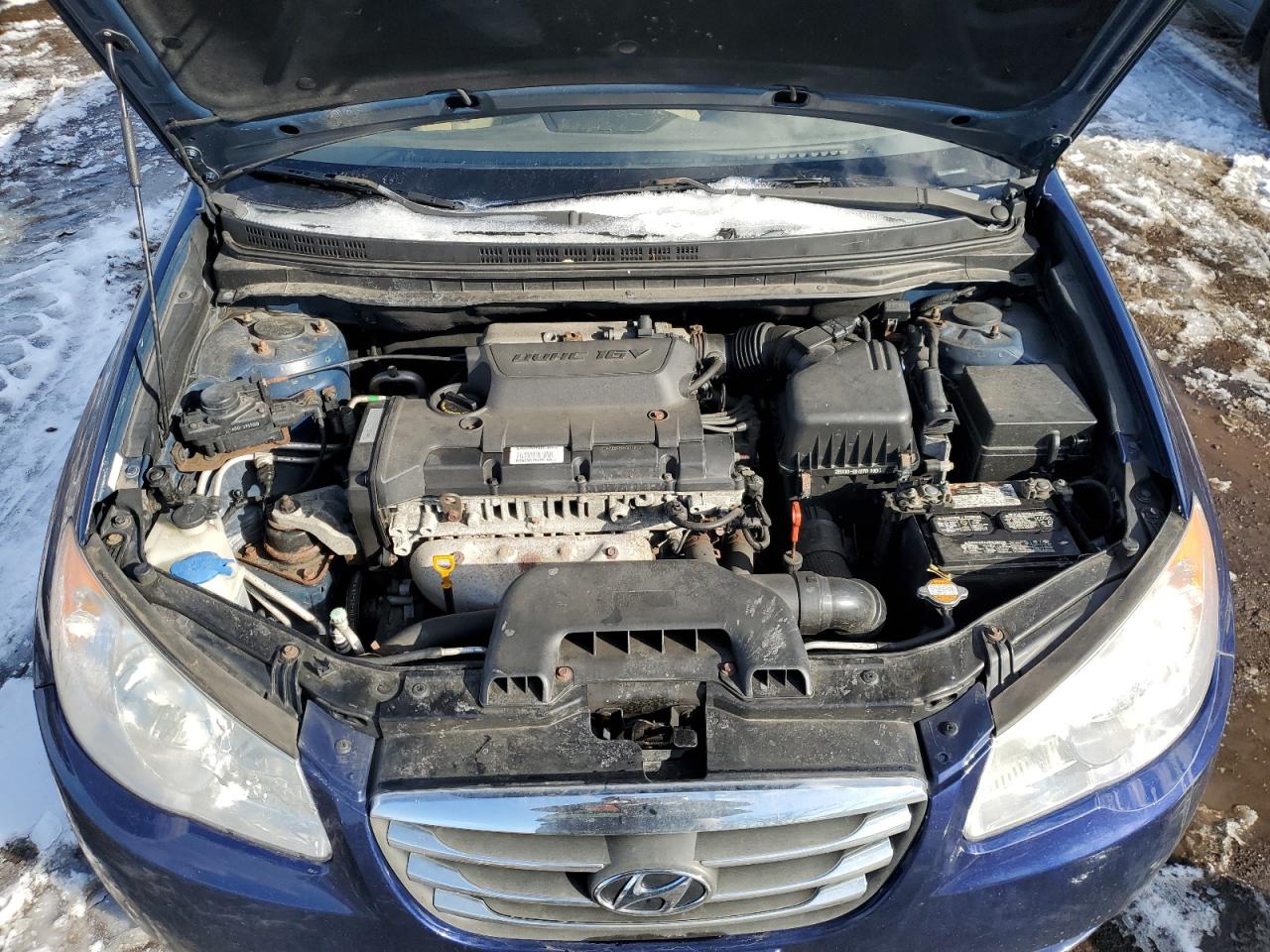 2010 Hyundai Elantra VIN KMHDU4AD5AU858570 Copart auction photo, rear end damage thumbnail 11