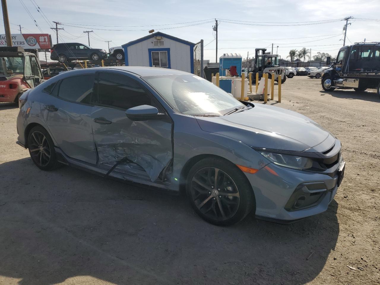 2021 Honda Civic VIN SHHFK7H44MU400928 Copart auction photo, side damage thumbnail 4