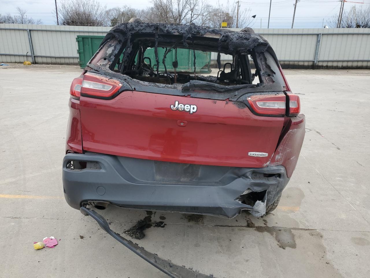 2015 Jeep Grand Cherokee VIN 1C4PJLCB5FW694605 Copart auction photo, burn damage thumbnail 6