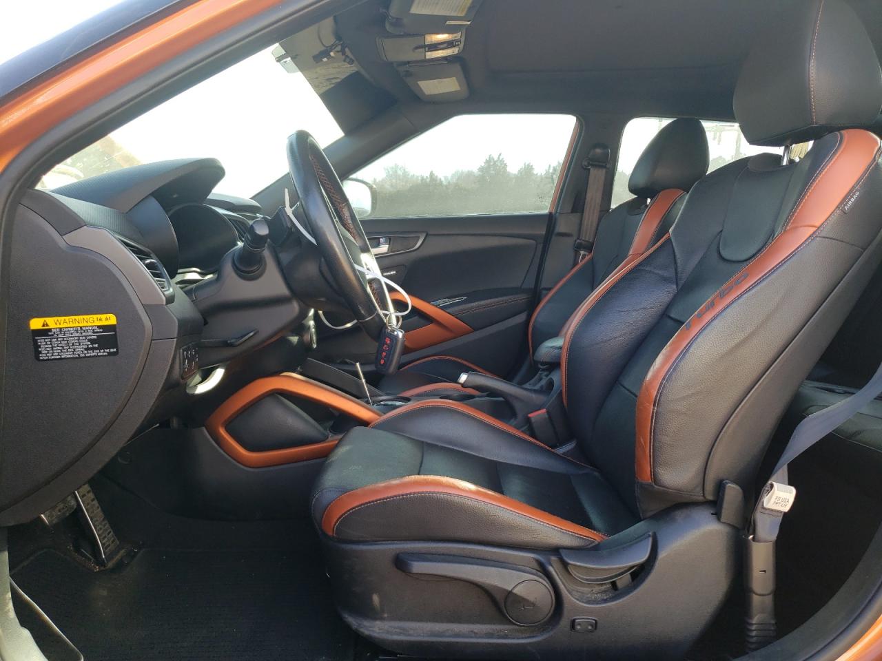 2016 Hyundai Veloster VIN KMHTC6AE8GU303916 Copart auction photo, all over damage thumbnail 7
