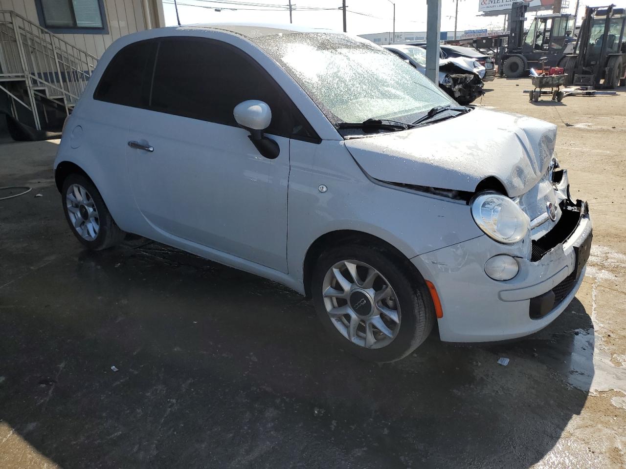 2017 Fiat 500 VIN 3C3CFFKR9HT700015 Copart auction photo, front end damage thumbnail 4