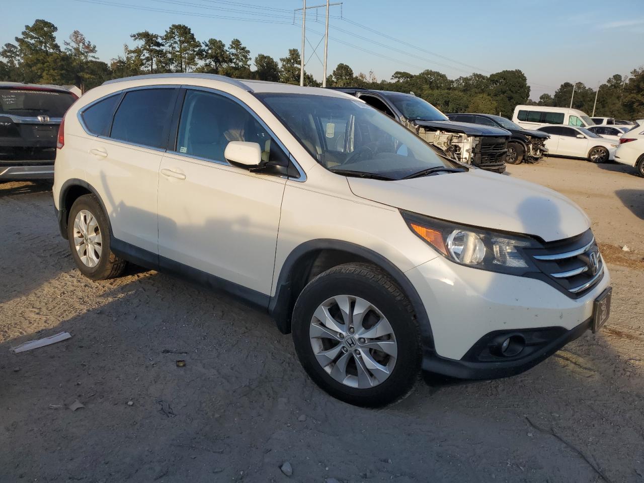 2014 Honda CR-V VIN 5J6RM3H75EL012370 Copart auction photo, front end / side damage thumbnail 4