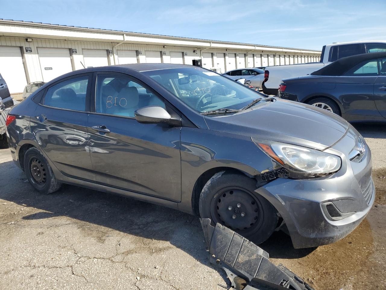 2013 Hyundai Accent VIN KMHCT4AE2DU311364 Copart auction photo, front end / rear end damage thumbnail 4