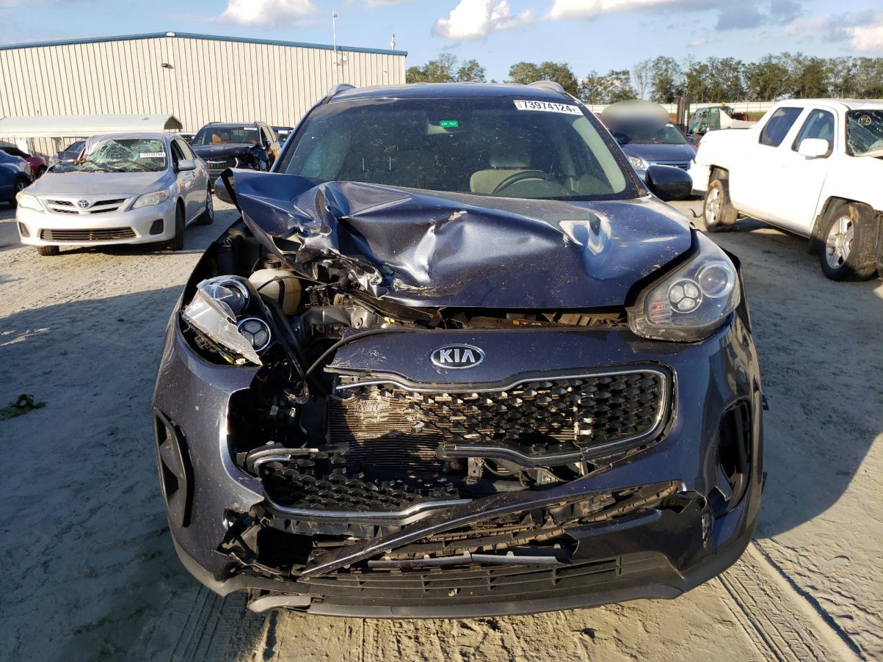 2019 KIA Sportage VIN KNDPM3AC5K7492094 Copart auction photo, front end damage thumbnail 5