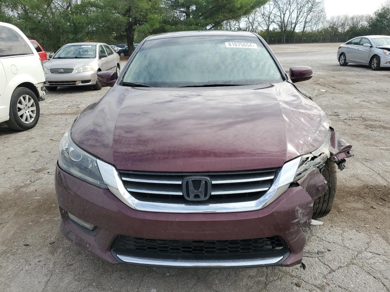 2014 Honda Accord VIN 1HGCR2F77EA097431 Copart auction photo, front end / undercarriage damage thumbnail 5