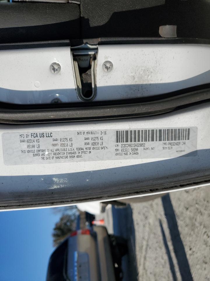 2016 Chrysler 300 VIN 2C3CCABG1GH229852 Copart auction photo, front end damage thumbnail 14