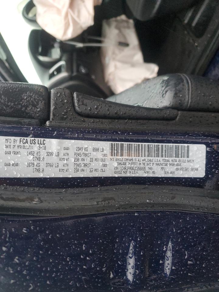 2018 Jeep Grand Cherokee VIN 1C4RJFAG6JC356035 Copart auction photo, all over / mechanical damage thumbnail 15