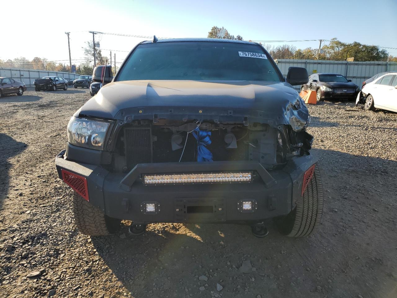 2010 Toyota Tundra VIN 5TFDY5F18AX095696 Copart auction photo, front end / side damage thumbnail 5