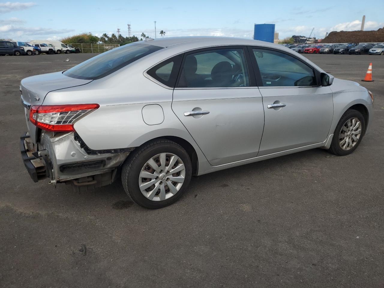 2015 Nissan Sentra VIN 3N1AB7AP9FY286709 Copart auction photo, rear end damage thumbnail 3