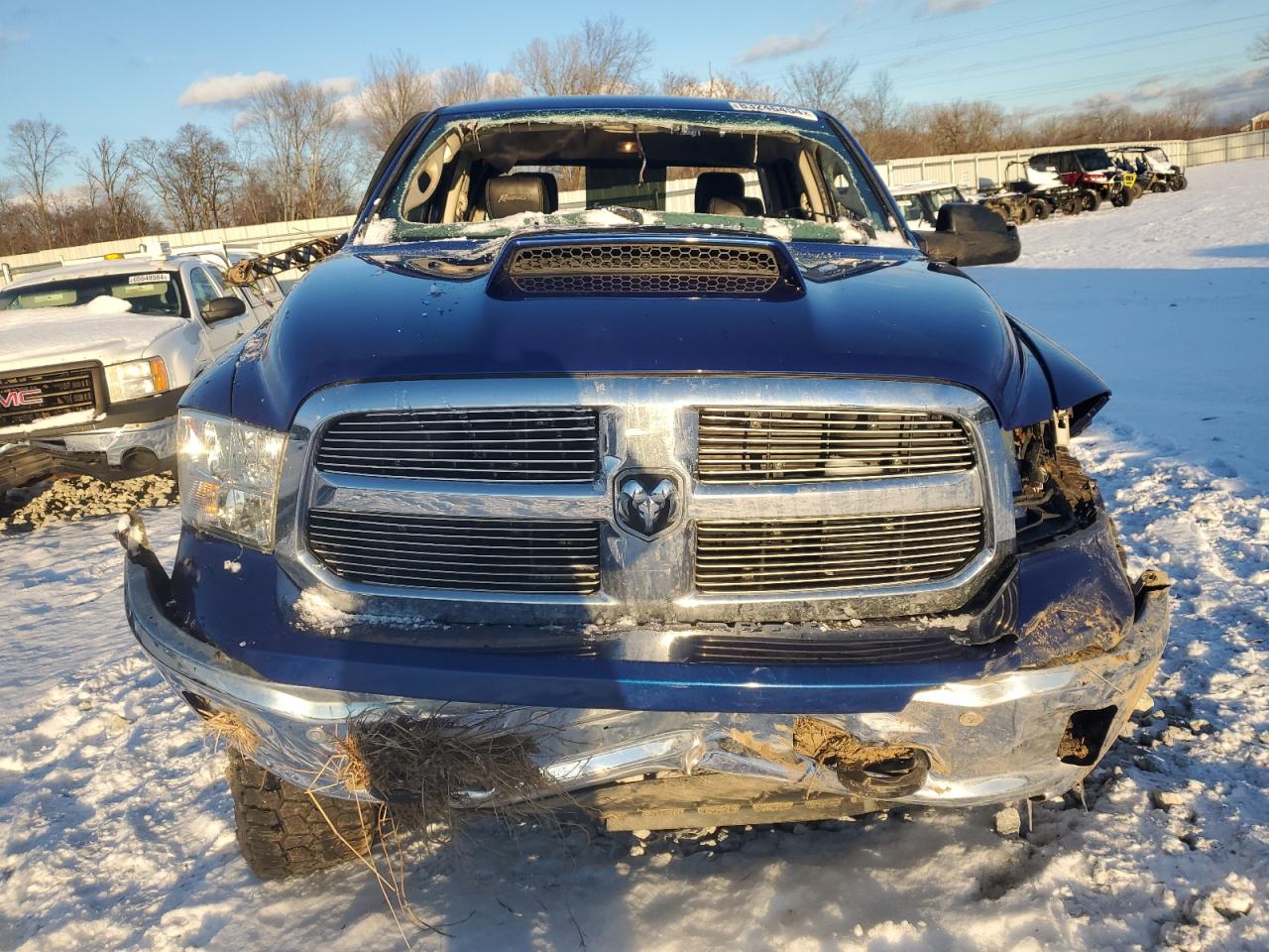 2014 RAM 1500 VIN 1C6RR7TT1ES437813 Copart auction photo, side / front end damage thumbnail 5