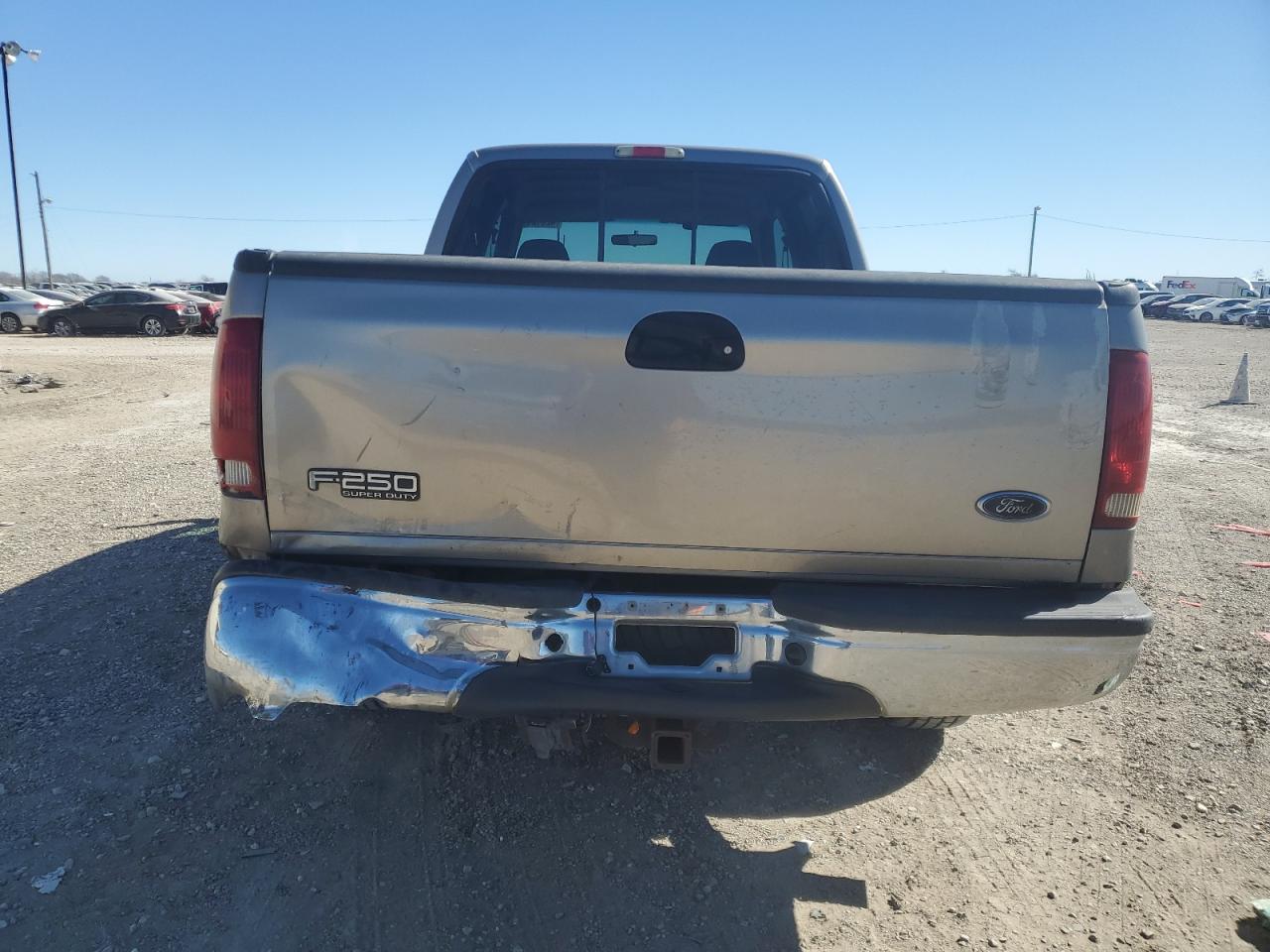 2002 Ford F250 VIN 1FTNW20F52ED19775 Copart auction photo, rear end damage thumbnail 6