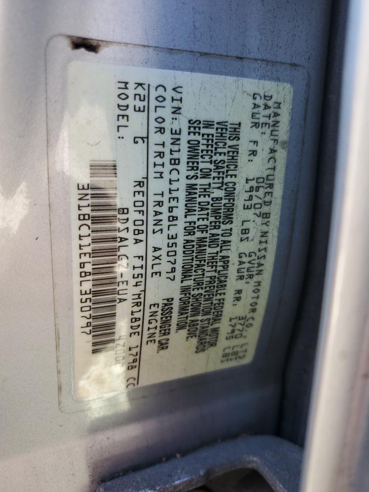 2008 Nissan Versa VIN 3N1BC11E68L350797 Copart auction photo, rear end / front end damage thumbnail 15