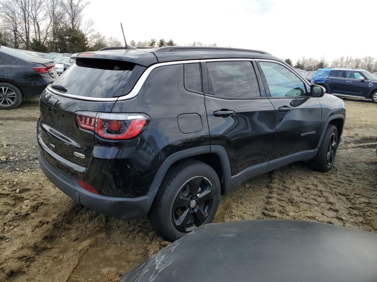 2020 Jeep Compass VIN 3C4NJDBB0LT156376 Copart auction photo, side damage thumbnail 3