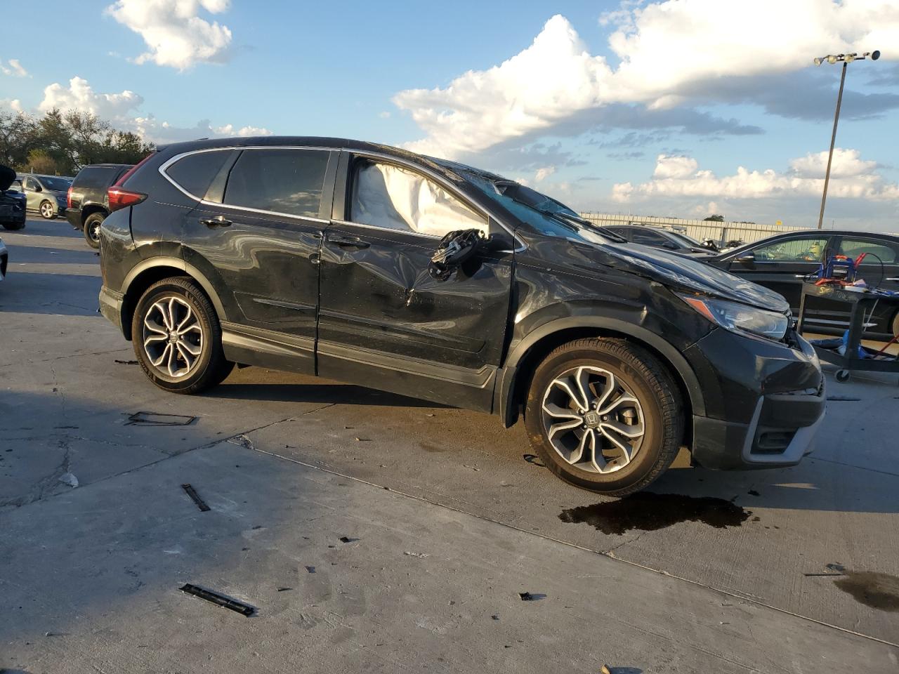 2022 Honda CR-V VIN 2HKRW1H50NH401425 Copart auction photo, front end / side damage thumbnail 4