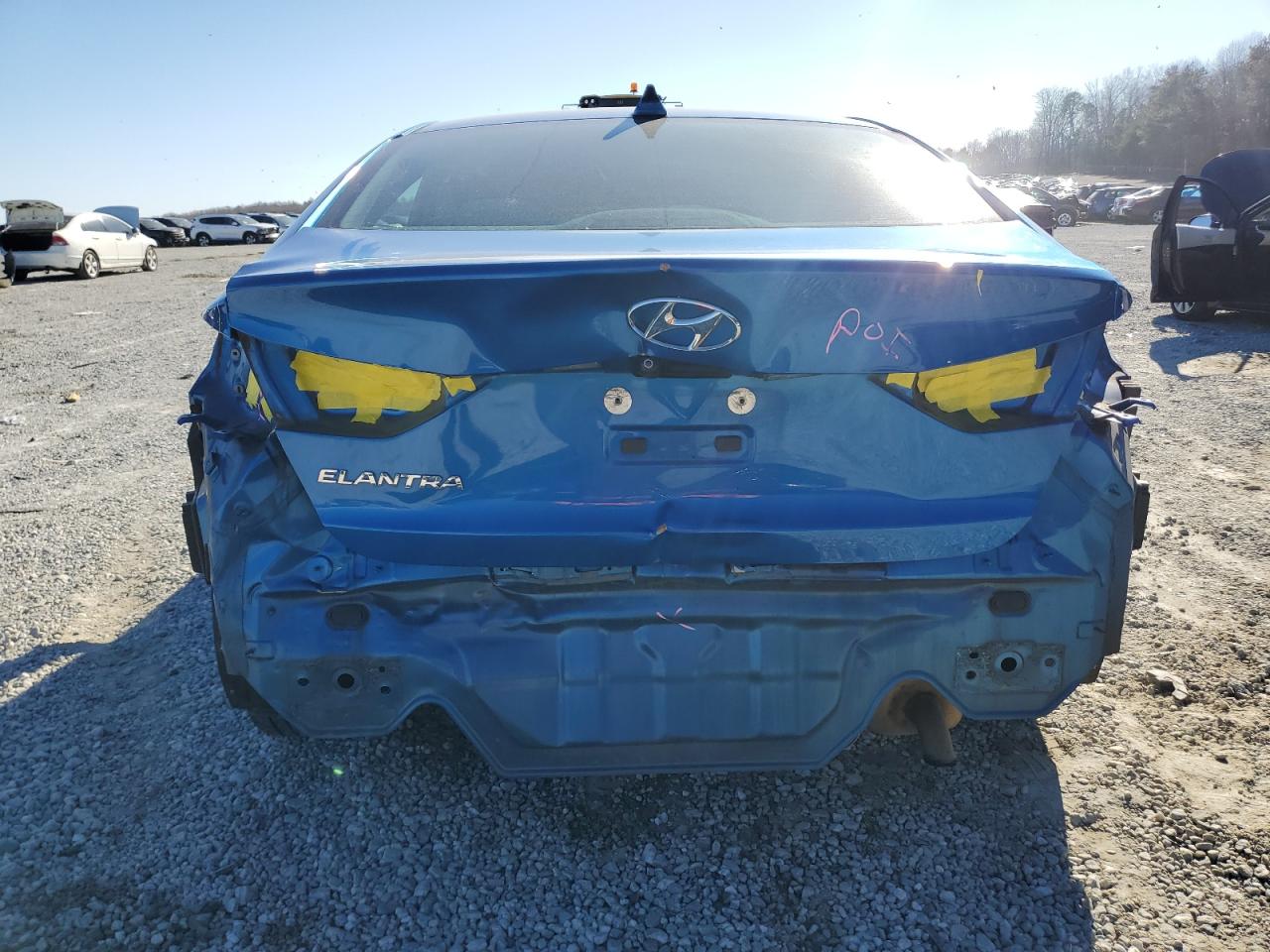 2017 Hyundai Elantra VIN KMHD84LF0HU224791 Copart auction photo, rear end damage thumbnail 6