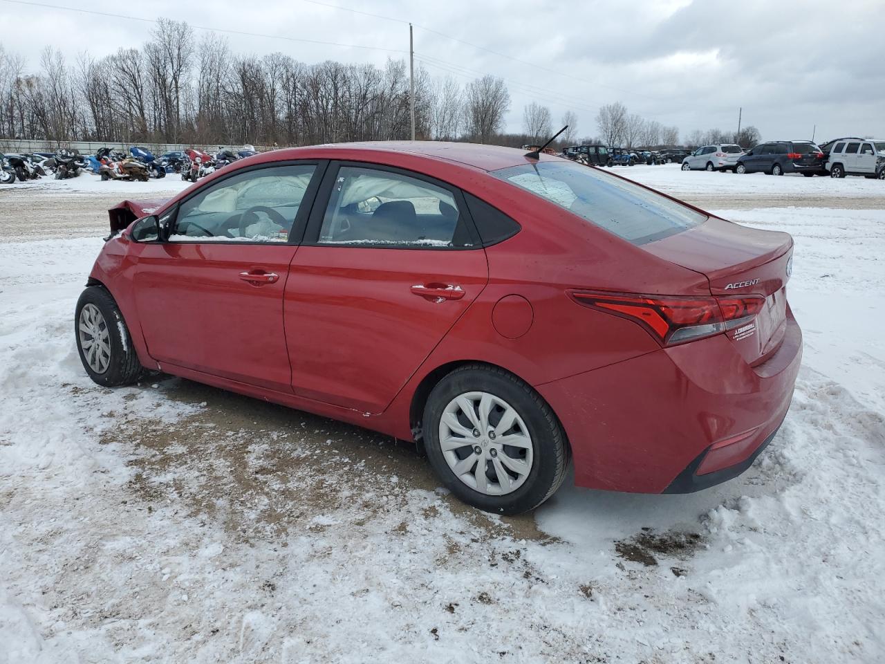 2020 Hyundai Accent VIN 3KPC24A65LE105016 Copart auction photo, front end / minor dent/scratches damage thumbnail 2