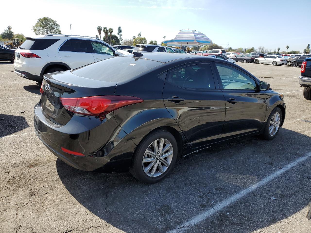 2016 Hyundai Elantra VIN 5NPDH4AE2GH733224 Copart auction photo, vandalism / side damage thumbnail 3