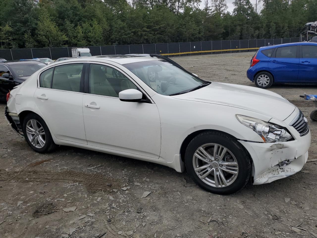 2013 Infiniti G VIN JN1CV6AR9DM756684 Copart auction photo, all over damage thumbnail 4