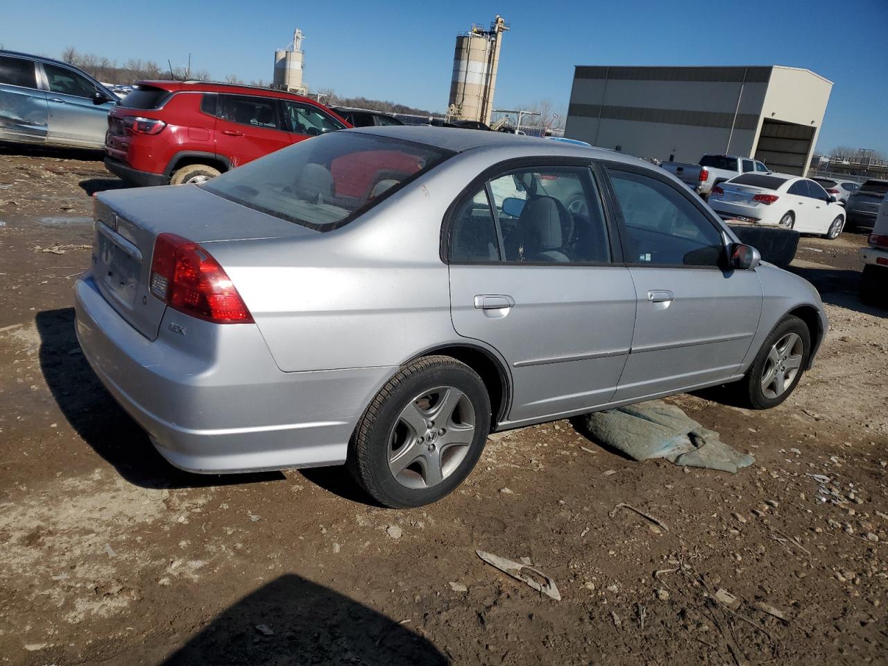 2004 Honda Civic VIN JHMES26754S002142 Copart auction photo, normal wear damage thumbnail 3