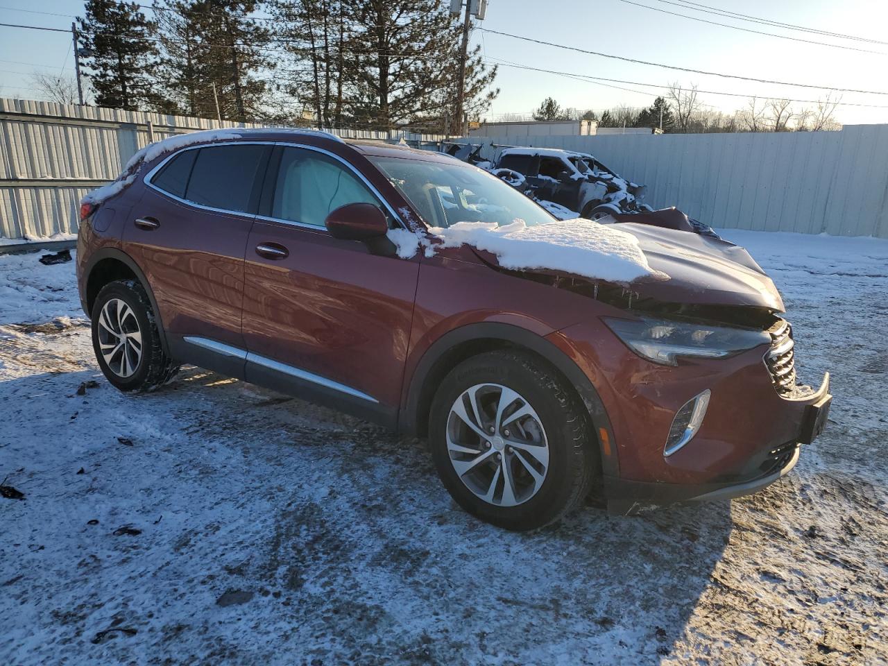 2021 Buick Envision VIN LRBFZPR41MD084308 Copart auction photo, front end / mechanical damage thumbnail 4