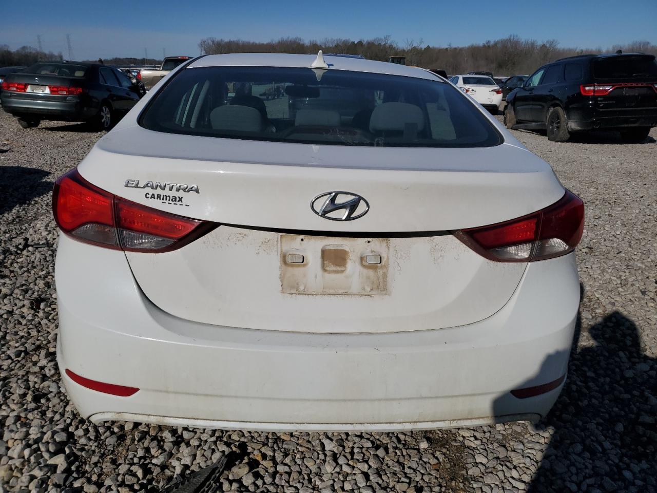 2015 Hyundai Elantra VIN 5NPDH4AEXFH614710 Copart auction photo, undercarriage / front end damage thumbnail 6