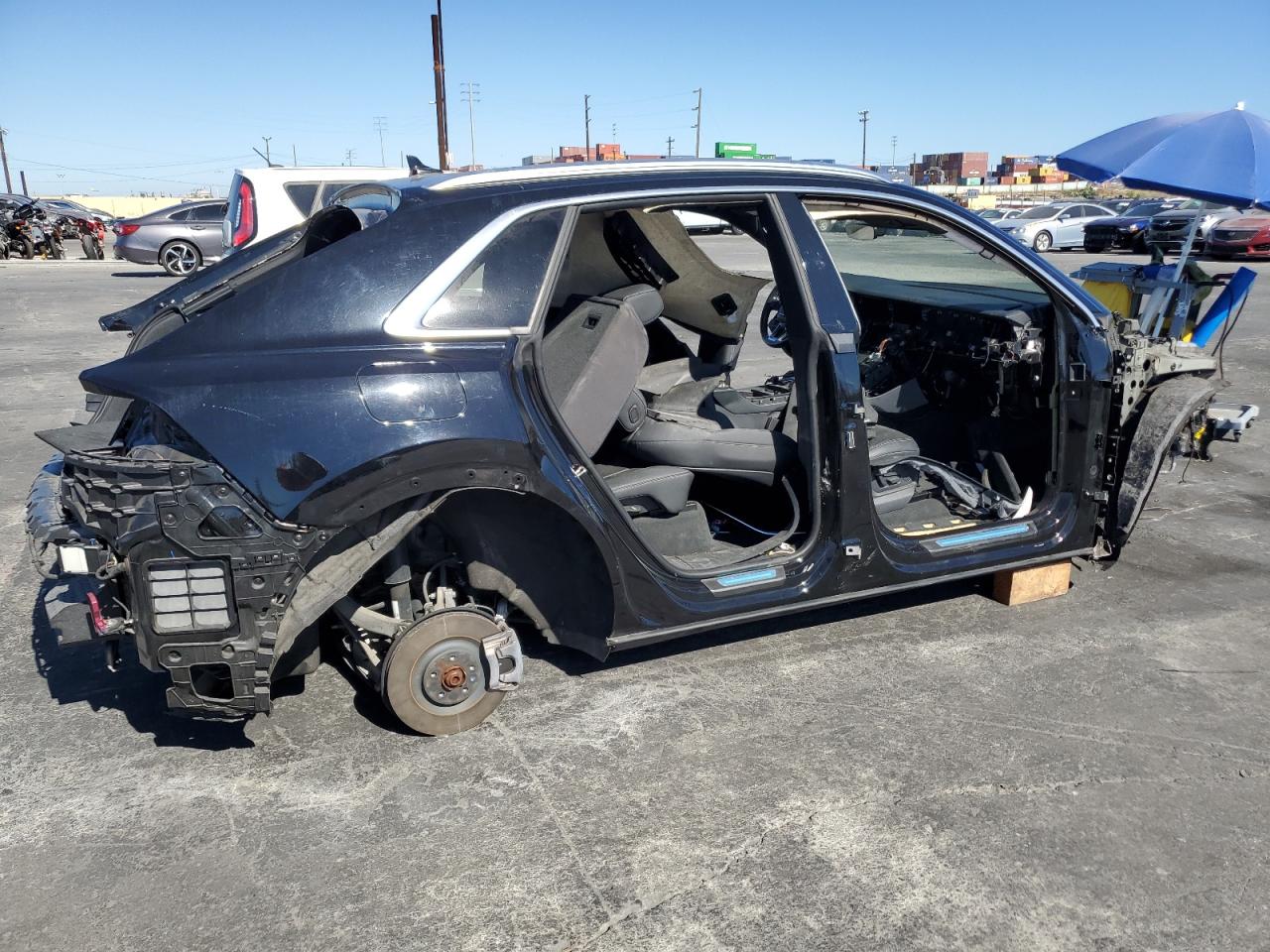 2019 Audi Q8 VIN WA1AVAF18KD009918 Copart auction photo, stripped / vandalism damage thumbnail 3