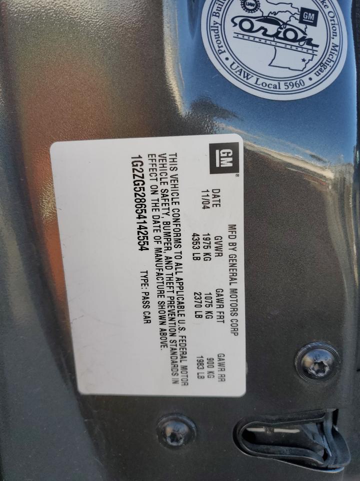 2005 Pontiac G6 VIN 1G2ZG528654142554 Copart auction photo, front end damage thumbnail 14