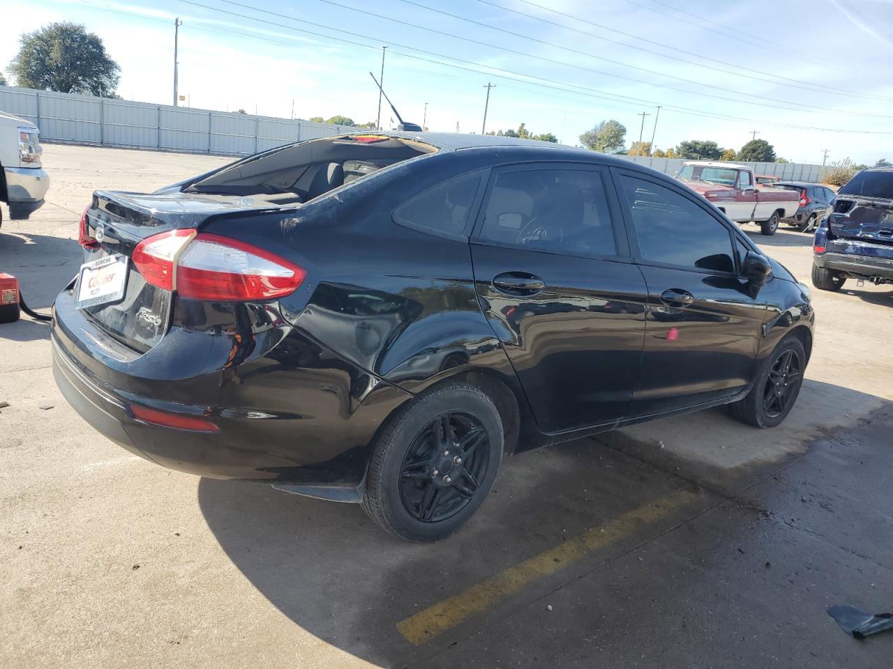 2017 Ford Fiesta VIN 3FADP4BJ9HM134952 Copart auction photo, rear end damage thumbnail 3