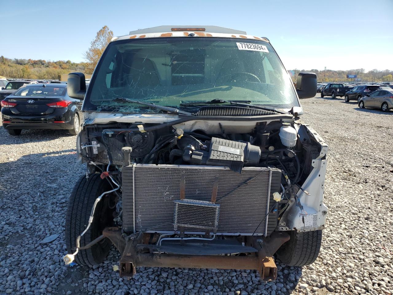 2007 Chevrolet Express VIN 1GBHG31U071249411 Copart auction photo, front end damage thumbnail 5