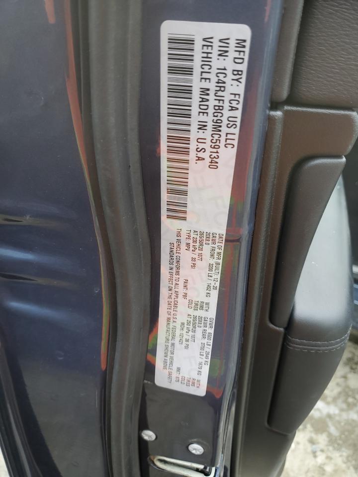 2021 Jeep Grand Cherokee VIN 1C4RJFBG9MC591340 Copart auction photo, all over damage thumbnail 14