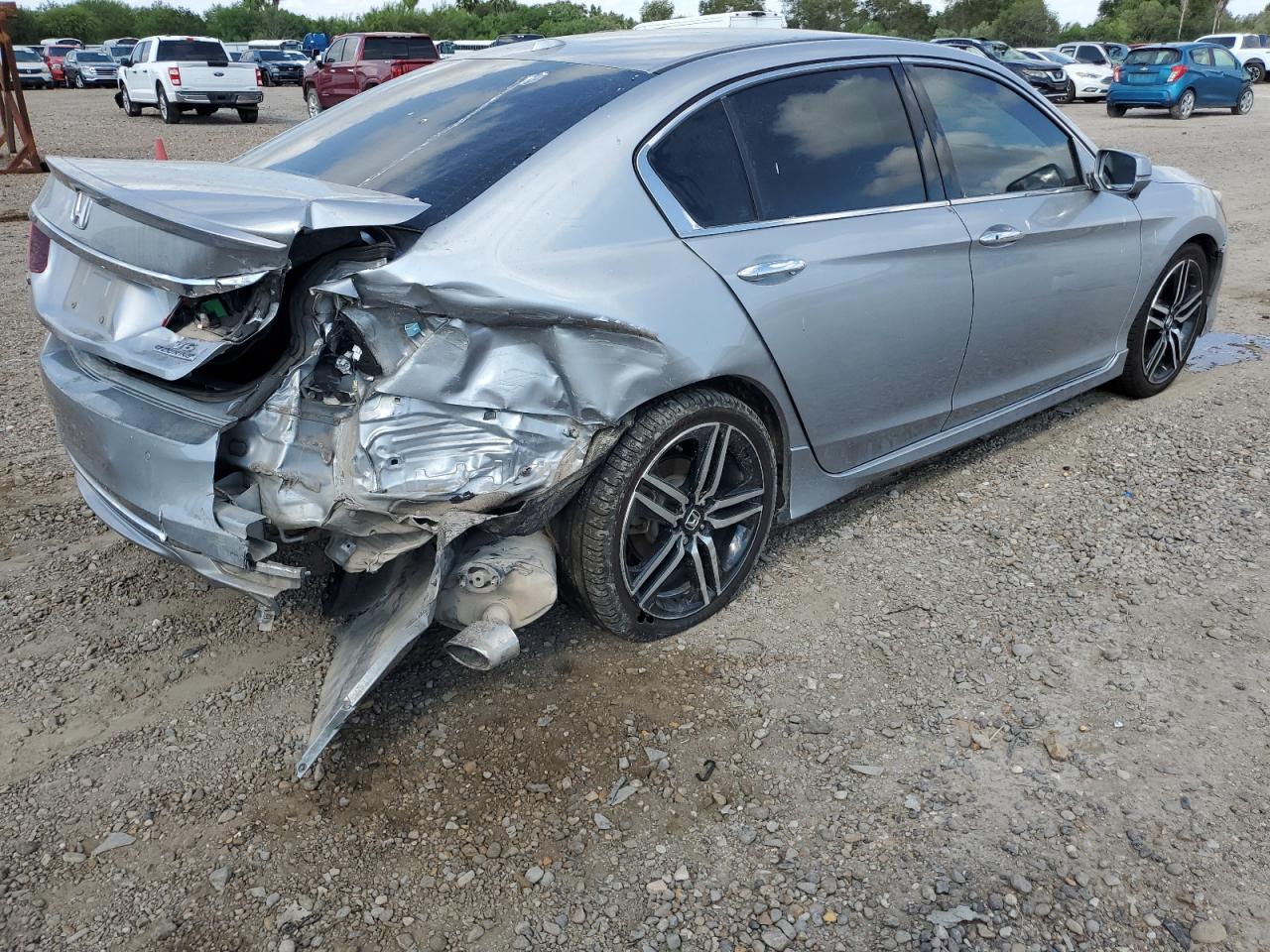 2017 Honda Accord VIN 1HGCR3F99HA034326 Copart auction photo, rear end / front end damage thumbnail 3